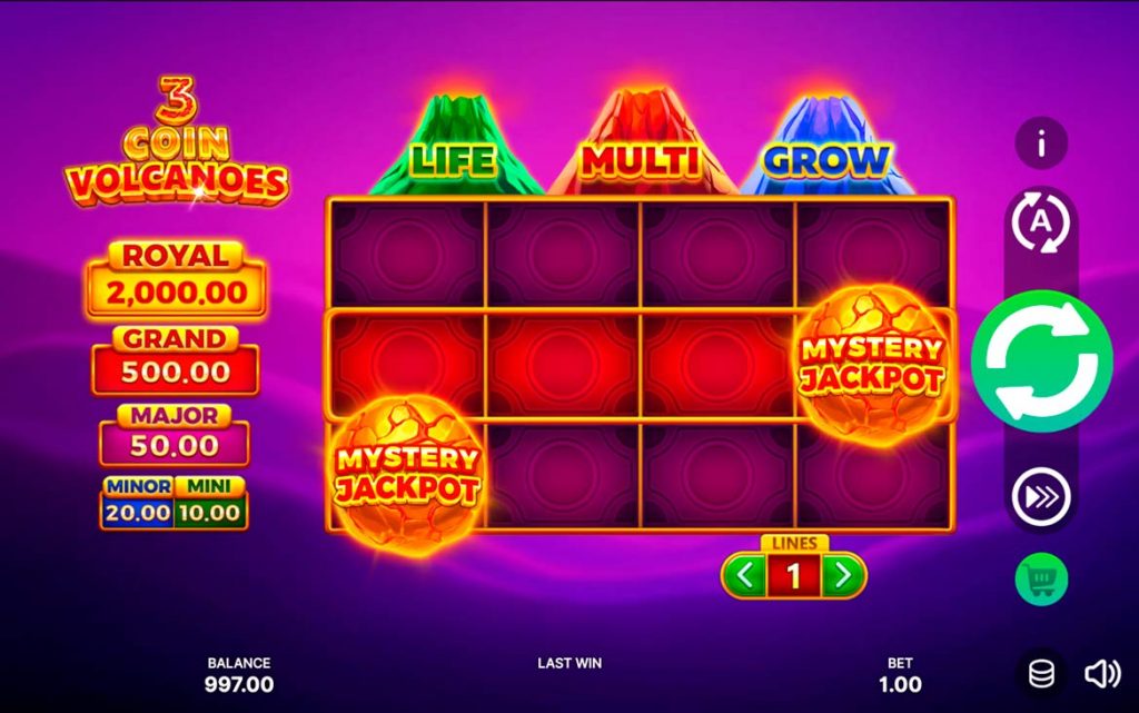 3 coin volcanoes slot